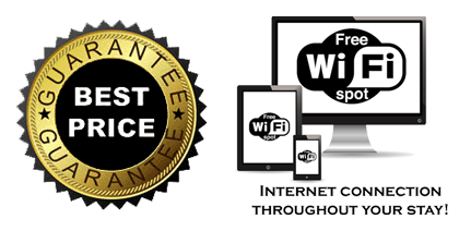 Best rate and free wifi logos